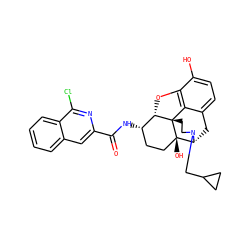 O=C(N[C@H]1CC[C@@]2(O)[C@H]3Cc4ccc(O)c5c4[C@@]2(CCN3CC2CC2)[C@H]1O5)c1cc2ccccc2c(Cl)n1 ZINC000096913984