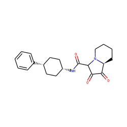 O=C(N[C@H]1CC[C@@H](c2ccccc2)CC1)C1C(=O)C(=O)[C@@H]2CCCCN12 ZINC001772626360
