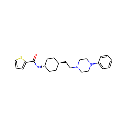 O=C(N[C@H]1CC[C@H](CCN2CCN(c3ccccc3)CC2)CC1)c1cccs1 ZINC000253632801