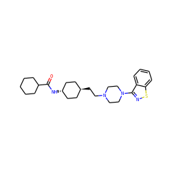 O=C(N[C@H]1CC[C@H](CCN2CCN(c3nsc4ccccc34)CC2)CC1)C1CCCCC1 ZINC001772601980