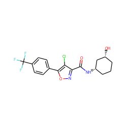 O=C(N[C@H]1CCC[C@@H](O)C1)c1noc(-c2ccc(C(F)(F)F)cc2)c1Cl ZINC000066074134