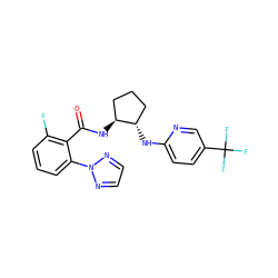 O=C(N[C@H]1CCC[C@@H]1Nc1ccc(C(F)(F)F)cn1)c1c(F)cccc1-n1nccn1 ZINC001772578666