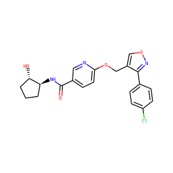 O=C(N[C@H]1CCC[C@@H]1O)c1ccc(OCc2conc2-c2ccc(Cl)cc2)nc1 ZINC000140343014