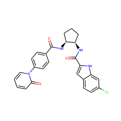 O=C(N[C@H]1CCC[C@H]1NC(=O)c1cc2ccc(Cl)cc2[nH]1)c1ccc(-n2ccccc2=O)cc1 ZINC000028822848