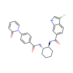 O=C(N[C@H]1CCCC[C@@H]1NC(=O)c1ccc2c(Cl)c[nH]c2c1)c1ccc(-n2ccccc2=O)cc1 ZINC000028822842