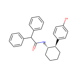 O=C(N[C@H]1CCCC[C@@H]1c1ccc(O)cc1)C(c1ccccc1)c1ccccc1 ZINC000013755684