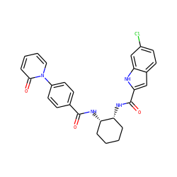 O=C(N[C@H]1CCCC[C@H]1NC(=O)c1cc2ccc(Cl)cc2[nH]1)c1ccc(-n2ccccc2=O)cc1 ZINC000028822868