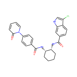 O=C(N[C@H]1CCCC[C@H]1NC(=O)c1ccc2c(Cl)c[nH]c2c1)c1ccc(-n2ccccc2=O)cc1 ZINC000016052355