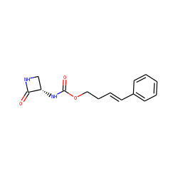 O=C(N[C@H]1CNC1=O)OCC/C=C/c1ccccc1 ZINC000219494411