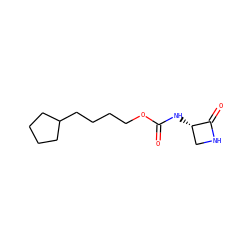 O=C(N[C@H]1CNC1=O)OCCCCC1CCCC1 ZINC000219508847