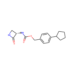 O=C(N[C@H]1CNC1=O)OCc1ccc(C2CCCC2)cc1 ZINC000219250685