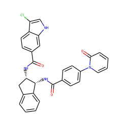 O=C(N[C@H]1Cc2ccccc2[C@H]1NC(=O)c1ccc(-n2ccccc2=O)cc1)c1ccc2c(Cl)c[nH]c2c1 ZINC000028826167