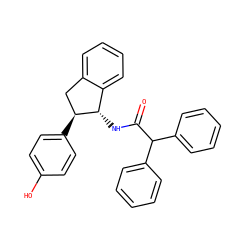 O=C(N[C@H]1c2ccccc2C[C@@H]1c1ccc(O)cc1)C(c1ccccc1)c1ccccc1 ZINC000013755687