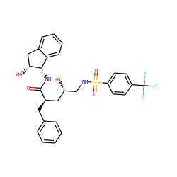 O=C(N[C@H]1c2ccccc2C[C@H]1O)[C@H](Cc1ccccc1)C[C@H](O)CNS(=O)(=O)c1ccc(C(F)(F)F)cc1 ZINC001772639253