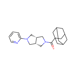 O=C(N1C[C@@H]2CN(c3ccccn3)C[C@@H]2C1)C12CC3CC(CC(C3)C1)C2 ZINC000096283265