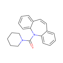 O=C(N1CCCCC1)N1c2ccccc2C=Cc2ccccc21 ZINC000000191136
