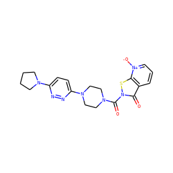 O=C(N1CCN(c2ccc(N3CCCC3)nn2)CC1)n1sc2c(ccc[n+]2[O-])c1=O ZINC001772623423
