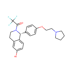 O=C(N1CCc2cc(O)ccc2[C@H]1c1ccc(OCCN2CCCC2)cc1)C(F)(F)F ZINC000026652758