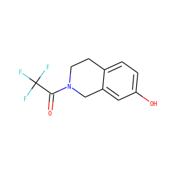 O=C(N1CCc2ccc(O)cc2C1)C(F)(F)F ZINC000064754982