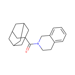 O=C(N1CCc2ccccc2C1)C12CC3CC(CC(C3)C1)C2 ZINC000004725429