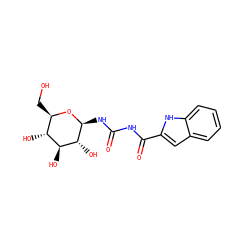 O=C(NC(=O)c1cc2ccccc2[nH]1)N[C@@H]1O[C@H](CO)[C@@H](O)[C@H](O)[C@H]1O ZINC000084668998