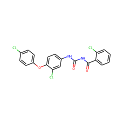 O=C(NC(=O)c1ccccc1Cl)Nc1ccc(Oc2ccc(Cl)cc2)c(Cl)c1 ZINC000040836237
