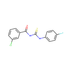 O=C(NC(=S)Nc1ccc(F)cc1)c1cccc(Cl)c1 ZINC000000361170