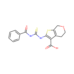 O=C(NC(=S)Nc1sc2c(c1C(=O)O)CCOC2)c1ccccc1 ZINC000198421944