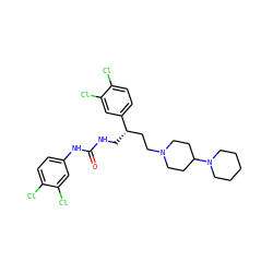 O=C(NC[C@@H](CCN1CCC(N2CCCCC2)CC1)c1ccc(Cl)c(Cl)c1)Nc1ccc(Cl)c(Cl)c1 ZINC000028112193