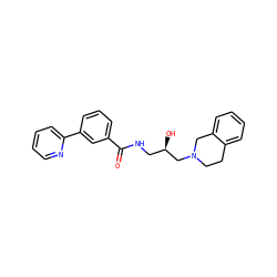 O=C(NC[C@@H](O)CN1CCc2ccccc2C1)c1cccc(-c2ccccn2)c1 ZINC000217115561