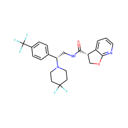 O=C(NC[C@@H](c1ccc(C(F)(F)F)cc1)N1CCC(F)(F)CC1)[C@H]1COc2ncccc21 ZINC000205625672