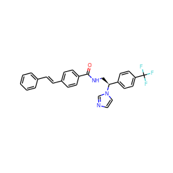 O=C(NC[C@@H](c1ccc(C(F)(F)F)cc1)n1ccnc1)c1ccc(/C=C/c2ccccc2)cc1 ZINC001772654895
