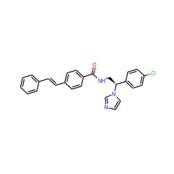 O=C(NC[C@@H](c1ccc(Cl)cc1)n1ccnc1)c1ccc(/C=C/c2ccccc2)cc1 ZINC001772610388
