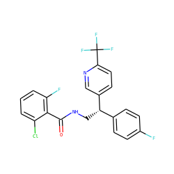 O=C(NC[C@@H](c1ccc(F)cc1)c1ccc(C(F)(F)F)nc1)c1c(F)cccc1Cl ZINC000217377651