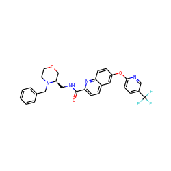 O=C(NC[C@@H]1COCCN1Cc1ccccc1)c1ccc2cc(Oc3ccc(C(F)(F)F)cn3)ccc2n1 ZINC001772614705