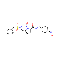 O=C(NC[C@H]1CC[C@H](NO)CC1)[C@@H]1CC[C@H]2CN(S(=O)(=O)Cc3ccccc3)CC(=O)N21 ZINC000253636683