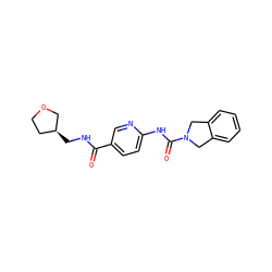O=C(NC[C@H]1CCOC1)c1ccc(NC(=O)N2Cc3ccccc3C2)nc1 ZINC000166637380