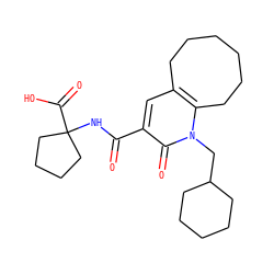 O=C(NC1(C(=O)O)CCCC1)c1cc2c(n(CC3CCCCC3)c1=O)CCCCCC2 ZINC000084586613