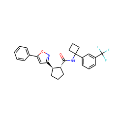 O=C(NC1(c2cccc(C(F)(F)F)c2)CCC1)[C@@H]1CCC[C@H]1c1cc(-c2ccccc2)on1 ZINC000045320119