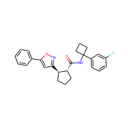 O=C(NC1(c2cccc(F)c2)CCC1)[C@@H]1CCC[C@H]1c1cc(-c2ccccc2)on1 ZINC000045316558