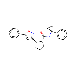 O=C(NC1(c2ccccc2)CC1)[C@@H]1CCC[C@H]1c1cc(-c2ccccc2)on1 ZINC000045245804