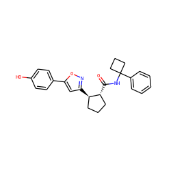 O=C(NC1(c2ccccc2)CCC1)[C@@H]1CCC[C@H]1c1cc(-c2ccc(O)cc2)on1 ZINC000045261571