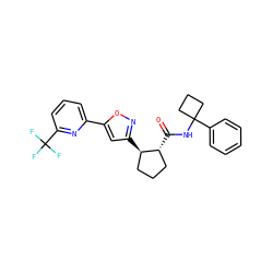 O=C(NC1(c2ccccc2)CCC1)[C@@H]1CCC[C@H]1c1cc(-c2cccc(C(F)(F)F)n2)on1 ZINC000045301538