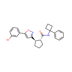 O=C(NC1(c2ccccc2)CCC1)[C@@H]1CCC[C@H]1c1cc(-c2cccc(O)c2)on1 ZINC000045245691
