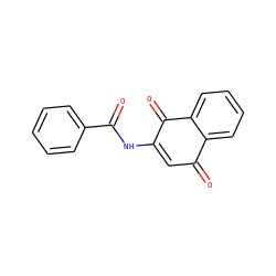 O=C(NC1=CC(=O)c2ccccc2C1=O)c1ccccc1 ZINC000001698939