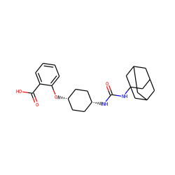 O=C(NC12CC3CC(CC(C3)C1)C2)N[C@H]1CC[C@@H](Oc2ccccc2C(=O)O)CC1 ZINC000253660915