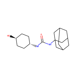 O=C(NC12CC3CC(CC(C3)C1)C2)N[C@H]1CC[C@H](O)CC1 ZINC000101140273