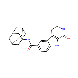 O=C(NC12CC3CC(CC(C3)C1)C2)c1ccc2[nH]c3c(c2c1)CCNC3=O ZINC000028820108