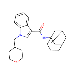 O=C(NC12CC3CC(CC(C3)C1)C2)c1cn(CC2CCOCC2)c2ccccc12 ZINC001772640621