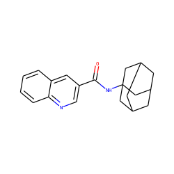 O=C(NC12CC3CC(CC(C3)C1)C2)c1cnc2ccccc2c1 ZINC000028967384